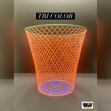 Tri Color Peach Trash Can