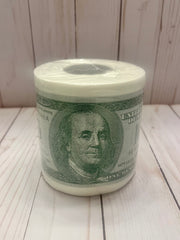 100 One Hundred Dollar Bill Benjamin Franklin Toilet Paper- Money Tissue