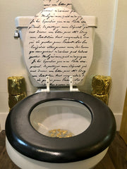 Paris French Script Toilet Seat Set