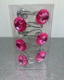 Purple Crystal Shower Curtain Hooks