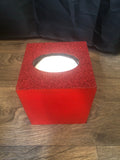 Red Glitter and Black Tissue Box Cover(More Colors)