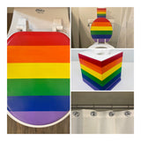 Rainbow Hand Painted Toilet Seat