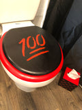 Emoji Hand Painted Toilet Seat Set