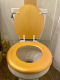 Gold Bullion & Silver Bling Hand Painted Toilet Seat