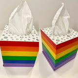 Rainbow & Silver Bling Hand Painted Toilet Seat Set