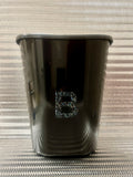 Personalized Iridescent Initial White Trash Can