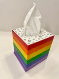 Rainbow & Silver Tissue Box Cover