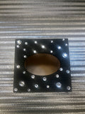 Black & Silver Bling Tissue Box Cover (More Colors)